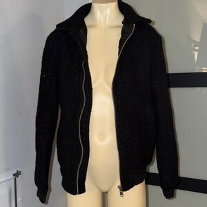 Classic Black Zip-Up Sweater for Men